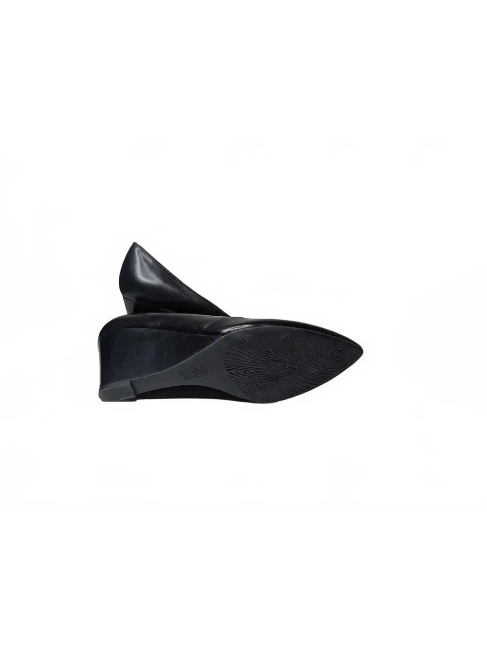 Franco Sarto Frankie Wedge Pump Black Leather Size 9